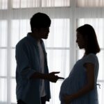 pregnant couple quarreling