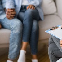 prospective parents being interviewed for adoption process